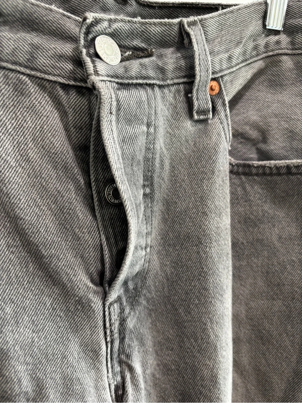 Levi's 501 Charcoal Straight-Leg Jeans